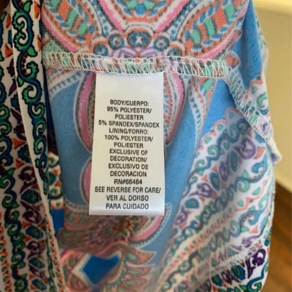 Like new Sandra Darren long sleeve boho groovy shift dress - Picture 10 of 11